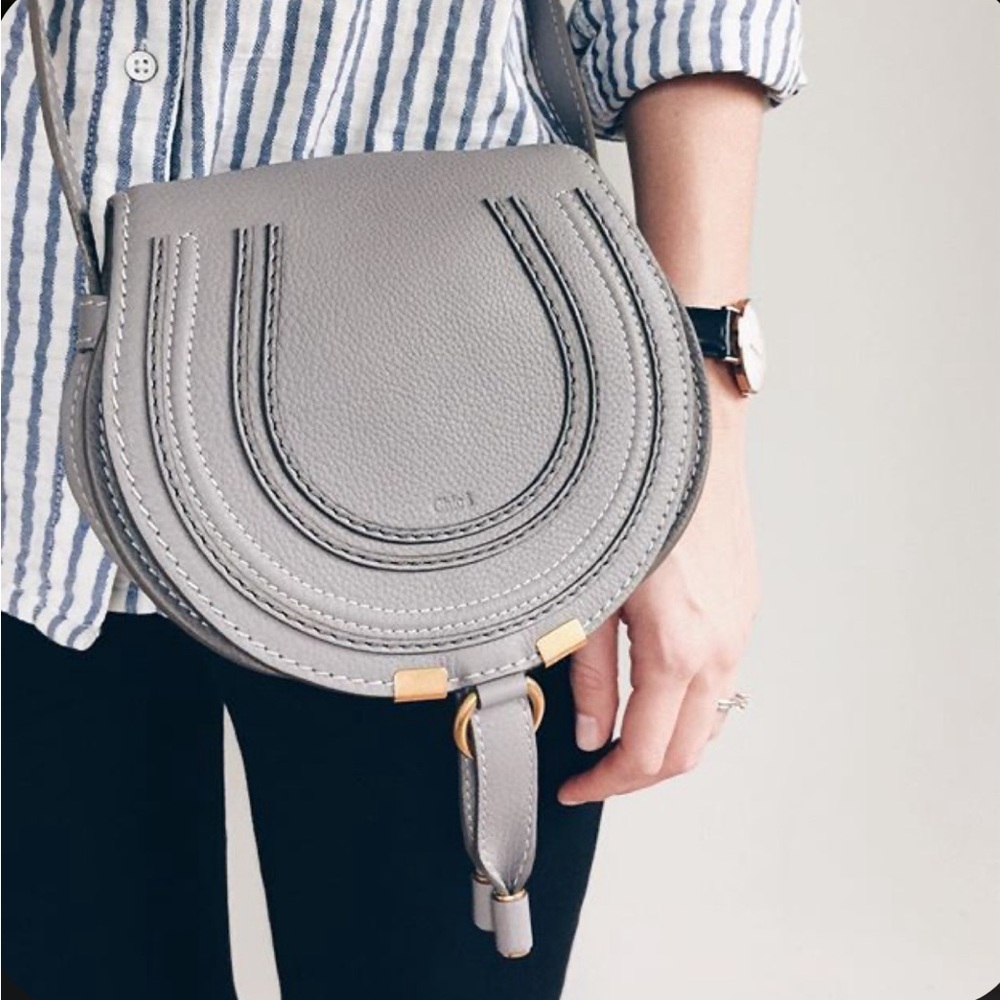 Chloe Medium Marcie Leather Crossbody Bag